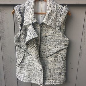 Truth and Pride Tweed Woven Jacket Vest Large